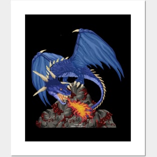 Blue Dragon Fantasy Novelty Gift Posters and Art